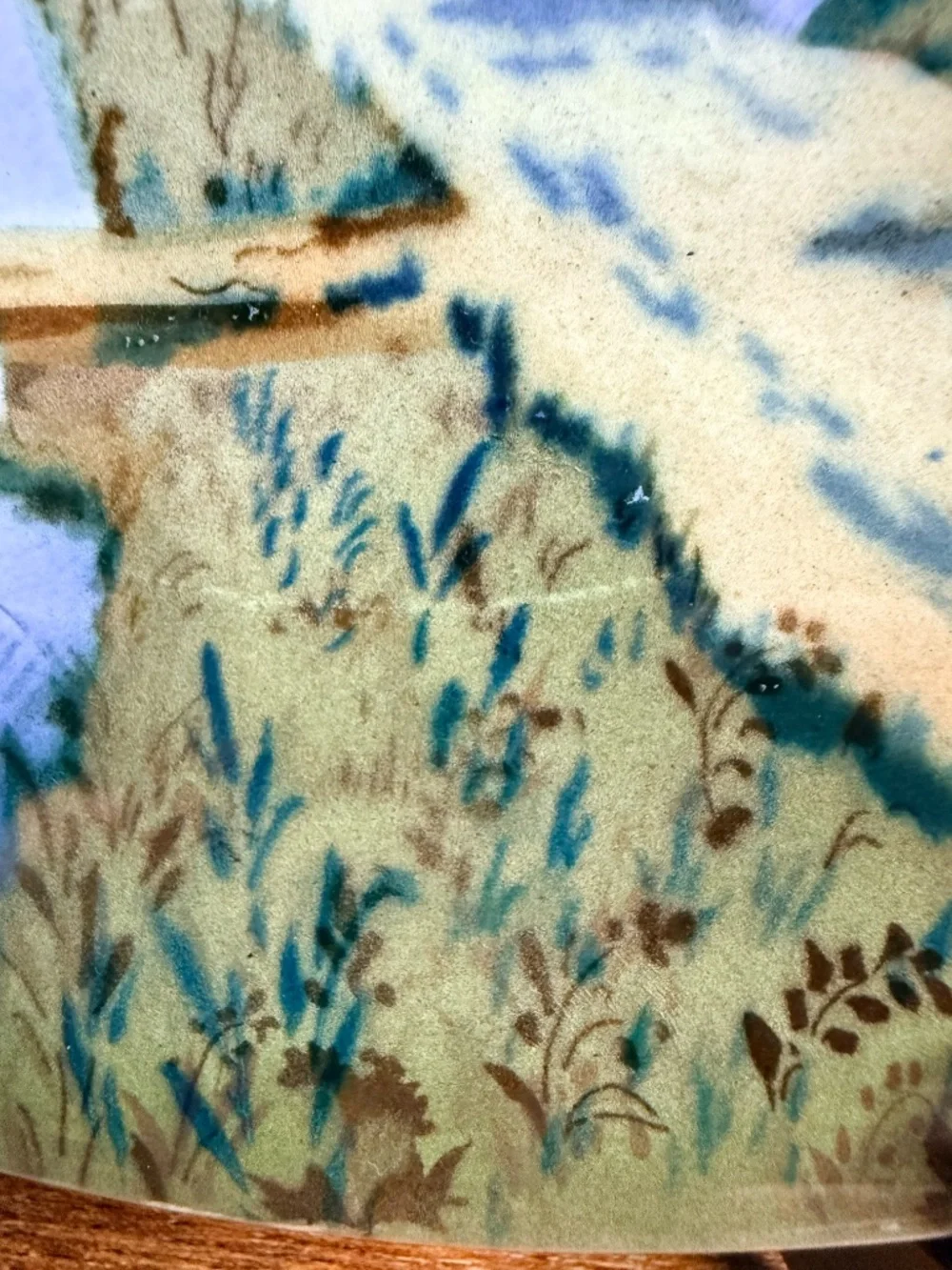 Decorative Wall Plate with Windmill